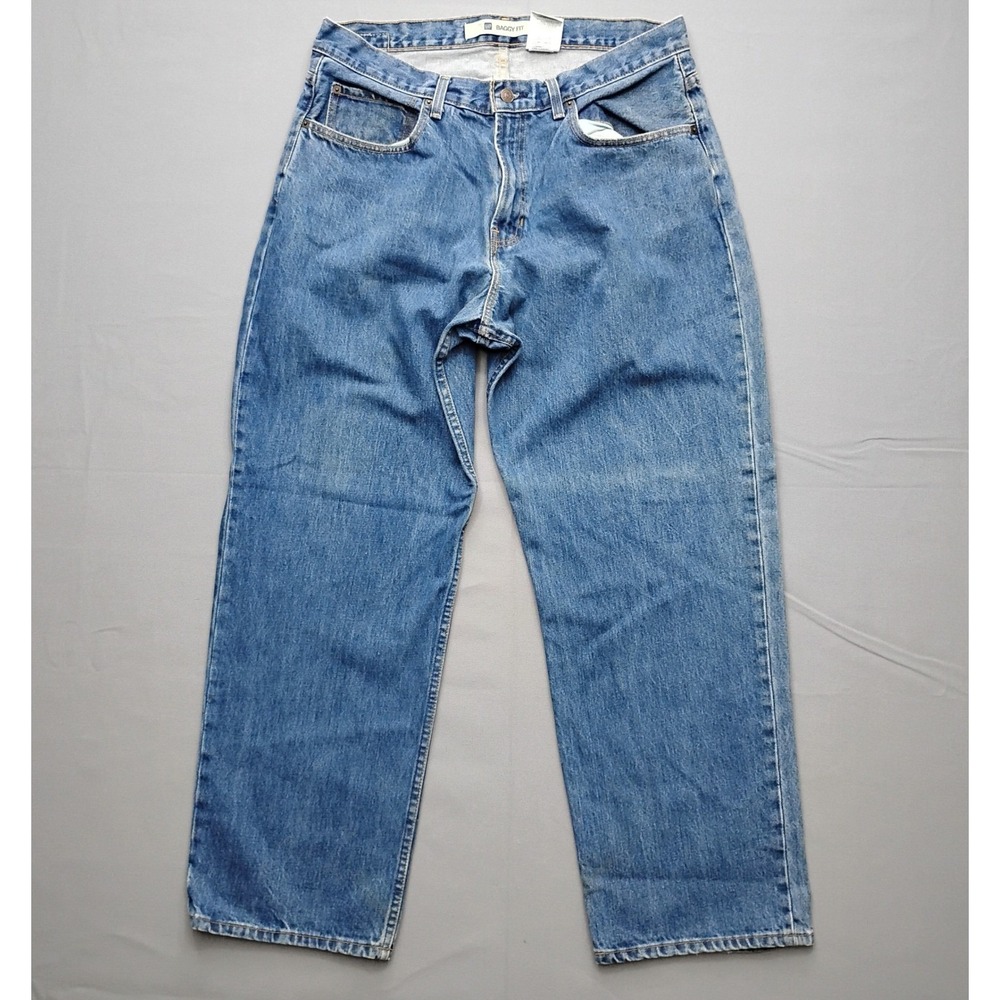 Gap Baggy Fit Jeans Mens 35x30 Blue Medium Wash Vintage 2008 Y2K Skater Denim